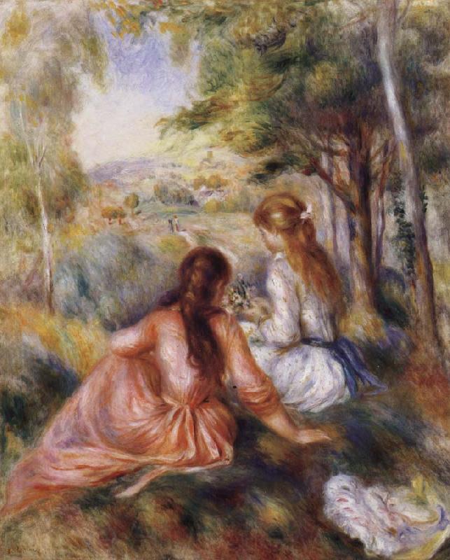 Pierre Renoir In the Meadow France oil painting art